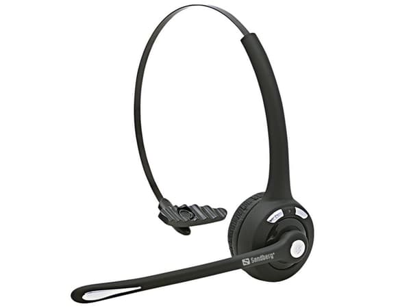 Sandberg 126-23 hörlurar/headset Trådlöst Pannband Kontor/callcenter Bluetooth Svart