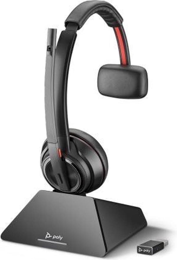 POLY Savi 8210 UC Headset Håndholdt Bluetooth Sort