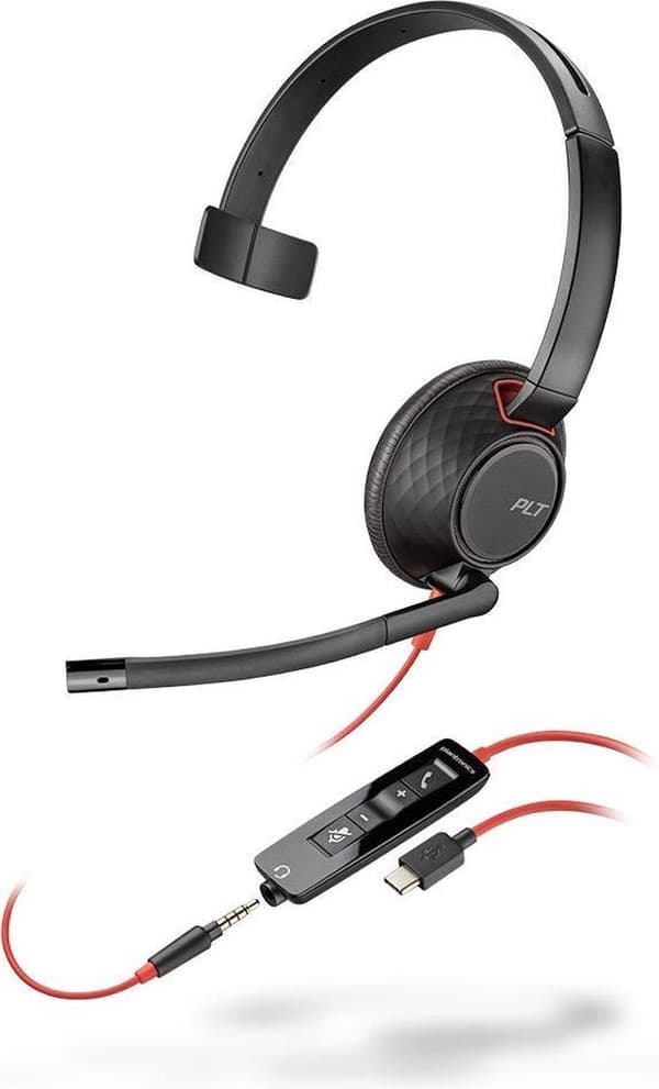 POLY Blackwire 5210 Headset Huvudband USB Type-C Svart