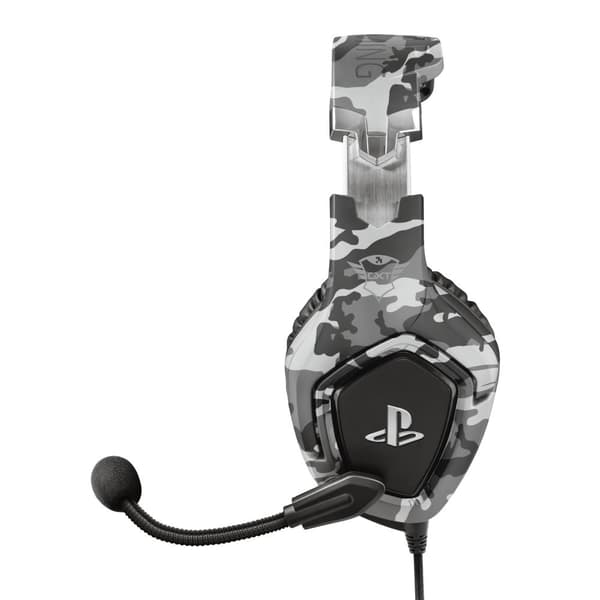 Trust GXT 488 Forze – Spelheadset – Officiellt licensierat – Lämplig för PS4 & PS5 / Camo Grey