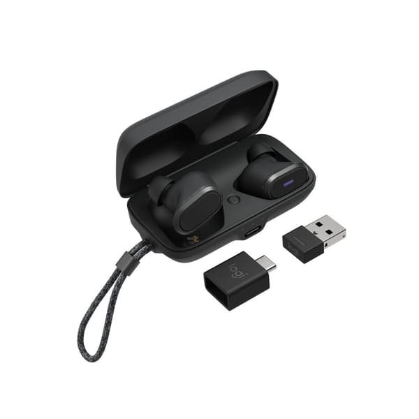 Logitech Zone True Wireless - Todelliset langattomat kuulokkeet mikrofonilla - In-ear - Bluetooth - aktiivinen melunvaimennus - Grafiitti