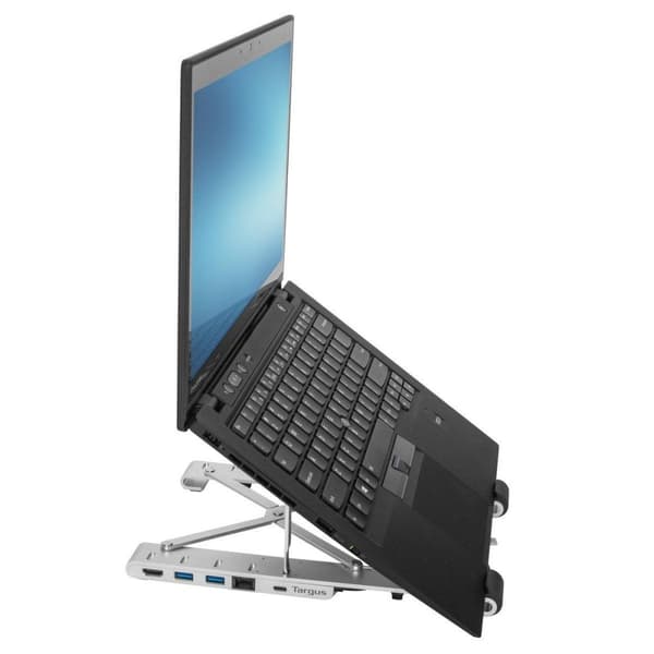 Targus bærbart stativ med integreret dockingstation + notebookholder - USB-C 3.2 Gen 1 / Thunderbolt 3 - HDMI - GigE