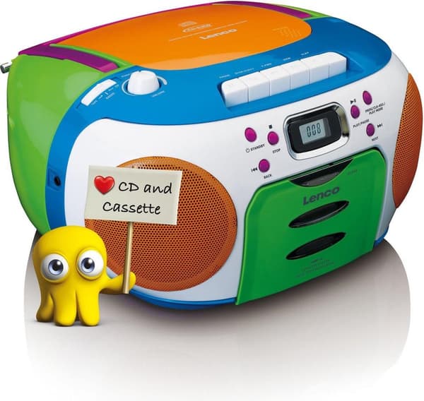 Lenco SCD-971 - Kannettava radio kasettisoittimella - Lapset