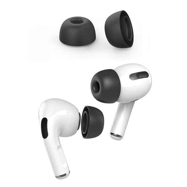 Ahastyle 1 Par AirPods Pro 2 Pluppar i Silikon Svart Large