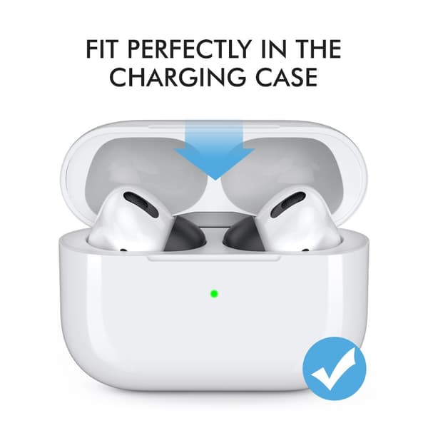 Ahastyle 1 Par AirPods Pro 2 Pluppar i Silikon Svart Small