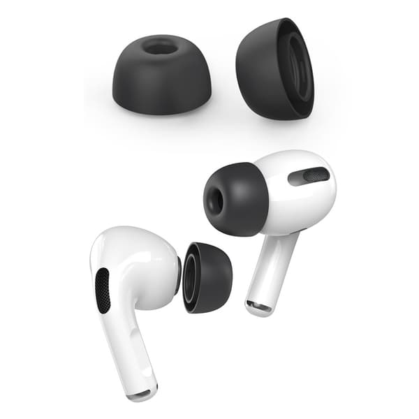 Ahastyle 1 Par AirPods Pro 2 Pluppar i Silikon Svart Small