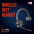 Miniatyrbild 2 av 6: Poly Savi 7310 - Microsoft Teams - 7300 Office Series - Headsetsystem - on-ear - DECT - trådlöst