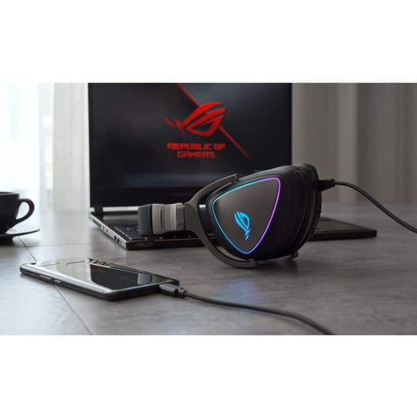 ROG Delta RGB gaming headset med Hi-Res ESS Quad-DAC
