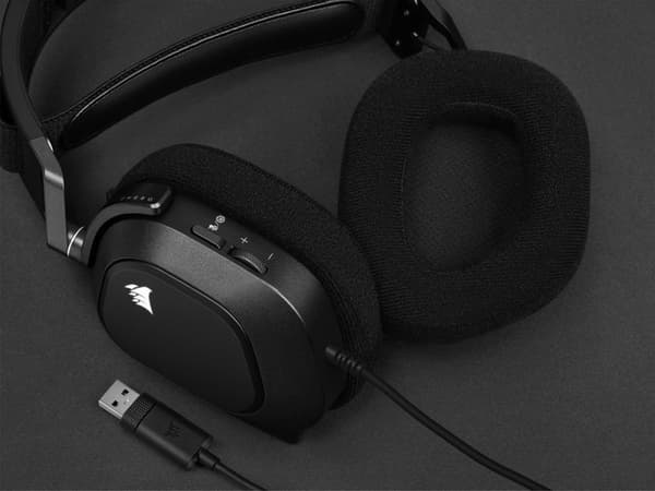 Corsair HS80 RGB USB Premium Dolby Audio 7.1 Surround pelikuulokkeet - Hiili - PC