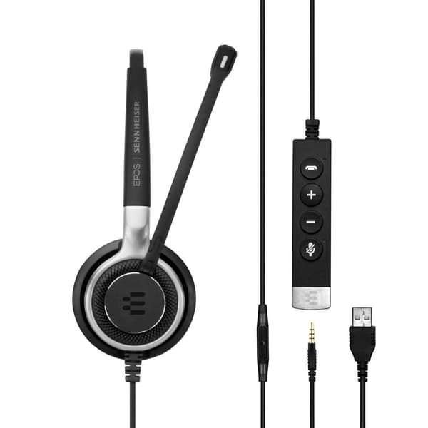EPOS I SENNHEISER IMPACT SC 635 USB - Headset - on-ear - kablet - USB, 3,5 mm stik - sort, sølv