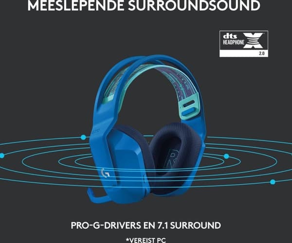 Logitech G733 LIGHTSPEED trådlöst spelheadset - PS5/PS4 & PC - Blå