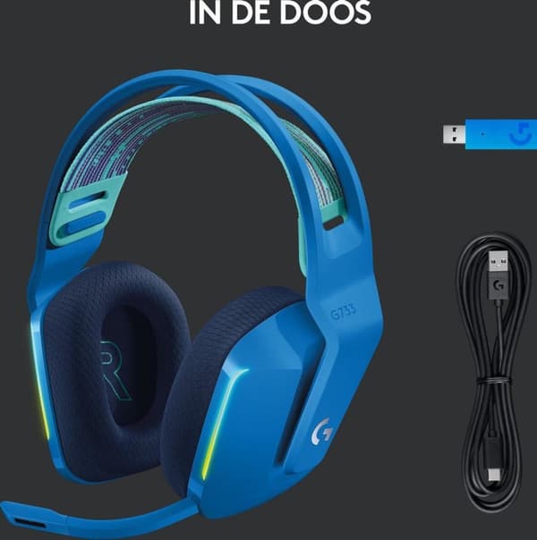 Logitech G733 LIGHTSPEED trådlöst spelheadset - PS5/PS4 & PC - Blå