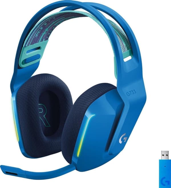 Logitech G733 LIGHTSPEED trådlöst spelheadset - PS5/PS4 & PC - Blå