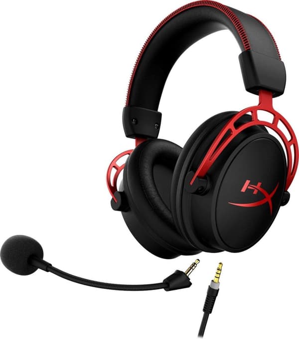 HyperX Cloud Alpha Pro Gaming Headset - PC, PS4, PS5, Xbox One & Xbox Series - musta/punainen