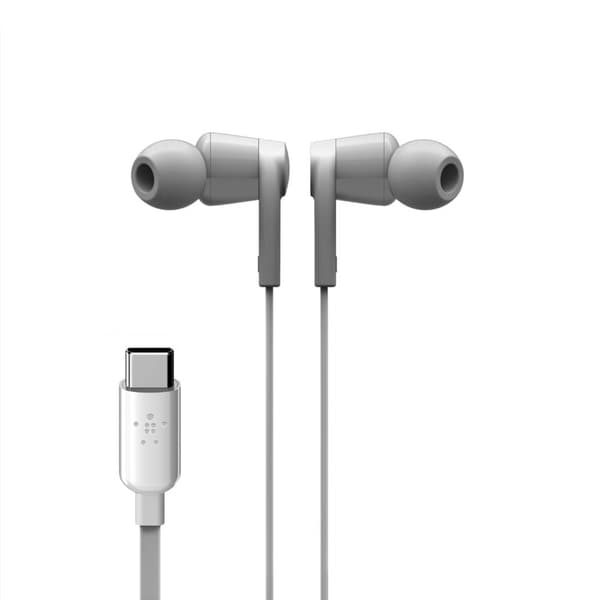 Belkin ROCKSTAR™ In-Ear-öronsnäckor med USB-C-kontakt - Vit