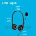 Miniatyrbild 1 av 2: HP Wired USB-A stereoheadset G2 Euro Black