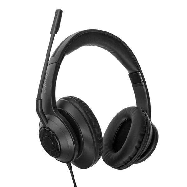 Targus AEH102GL - Headset - on-ear - cabriolet - kablet - USB-A - støjisolering - sort (AEH102GL)
