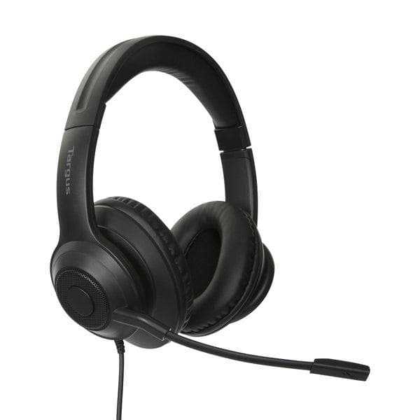 Targus AEH102GL - Headset - on-ear - cabriolet - kablet - USB-A - støjisolering - sort (AEH102GL)