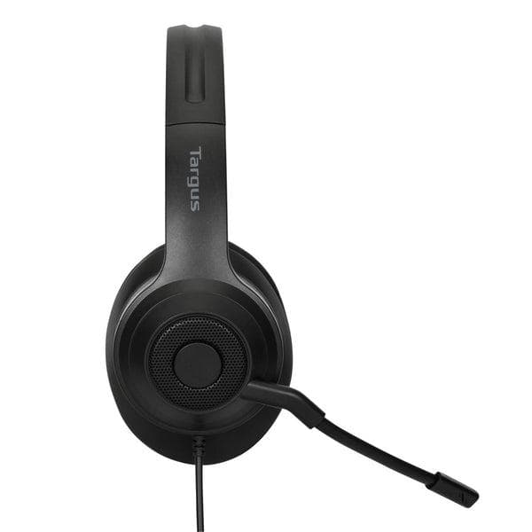 Targus AEH102GL - Headset - on-ear - cabriolet - kablet - USB-A - støjisolering - sort (AEH102GL)