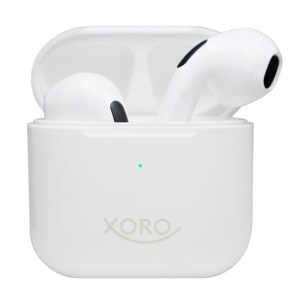 XORO KHB 30 True Wireless In-Ear Phones - Langattomat kuulokkeet - Bluetooth 5.0 - Sisäänrakennettu mikrofoni - Tavallinen latauskotelo - Valkoinen
