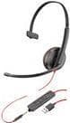 Poly Blackwire C3215 - 3200-serien - Headset - on-ear - trådbunden - USB, 3,5 mm kontakt
