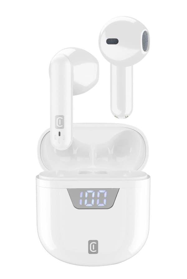 Cellularline Seek Headset True Wireless Stereo (TWS) In-ear-opkald/Musik Bluetooth-opladningsetui Hvid