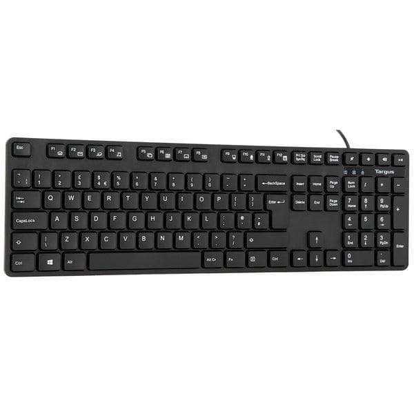 Targus - Tastatur - antimikrobielt - antimikrobielt - USB - QWERTY - GB - Sort