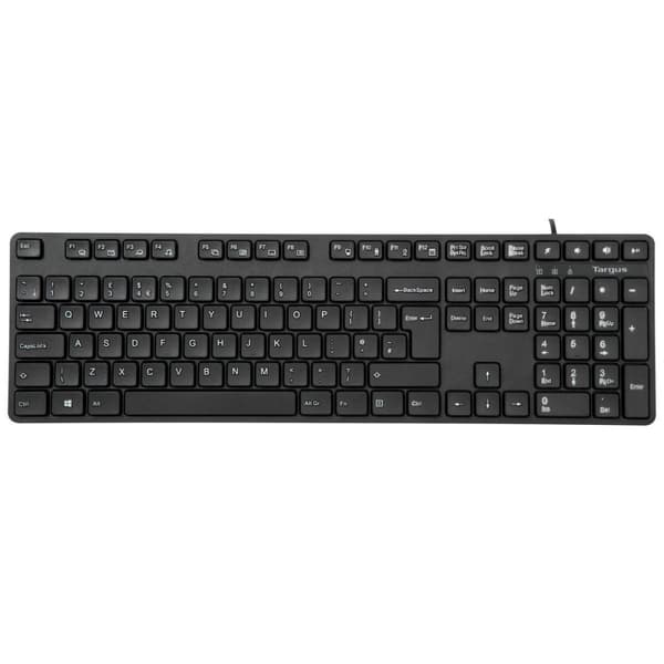 Targus - Tastatur - antimikrobielt - antimikrobielt - USB - QWERTY - GB - Sort