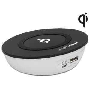 Navilock Mobile Qi trådløs opladningsstation Kompatible Qi-aktiverede enheder: iPhone 8, 8 Plus, X Google Nexus 4, Nexus 5, Nexus 6, Nexus 7 (2013), L Sort
