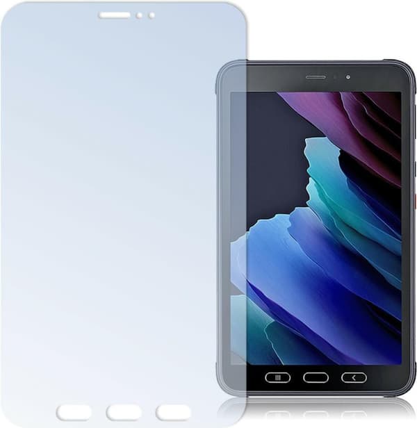 4smarts Second Glass 2.5D skærmbeskytter til Samsung Galaxy Tab Active 3, 9H hårdhed tyndt krystalklart beskyttelsesglas Samsung Tab Active 3 [Anti-ri