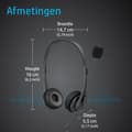 Miniatyrbild 2 av 2: HP G2 - Headset - on-ear - trådbunden - 3,5 mm plugg - kolsvart - för EliteBook 645 G9, 655 G9, ENVY 13, ENVY x360, Fortis 14 G10, Pavilion Gaming 15,