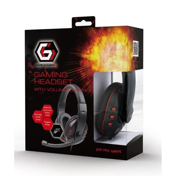 Gembird GHS-402 - Gaming headset med mikrofon, blank sort