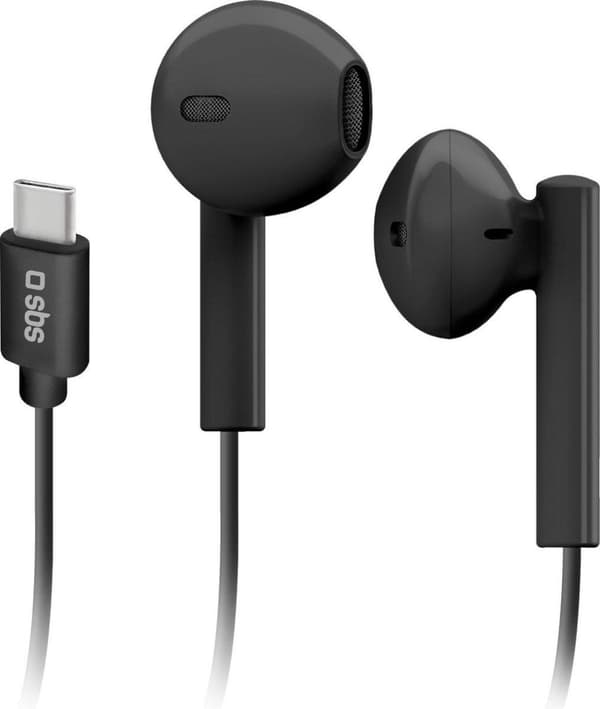 SBS In-Ear Earbuds Studio Mix 65c - USB-C - Svart