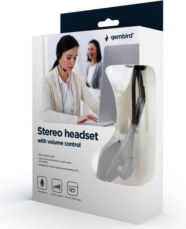 Gembird MHS-123 - Stereoheadset, svart