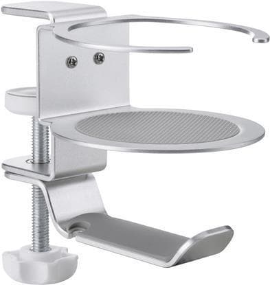 SpeaKa Professional SP-HCH-150. Artikeltyp: Hörlurshållare Material: Aluminium Vikt: 150g Produktens färg: Silver (SP-10305452)