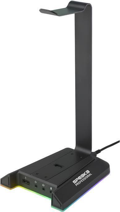 SpeaKa Professional SP-HPS-320 hovedtelefonstativ Velegnet til (hovedtelefoner): On-Ear hovedtelefoner, Over-Ear hovedtelefoner Sort (SP-10095168)