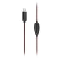 Miniatyrbillede 2 af 3: Hama "HS-USB400 V2" - Headset - circumaural - kablet - USB-A - sort, rød