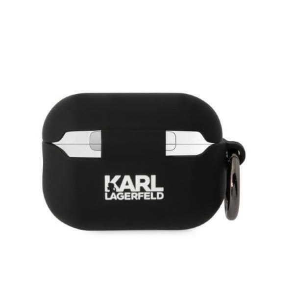 Karl Lagerfeld AirPods Pro 2 Skal Silicone Karl Head 3D - Svart