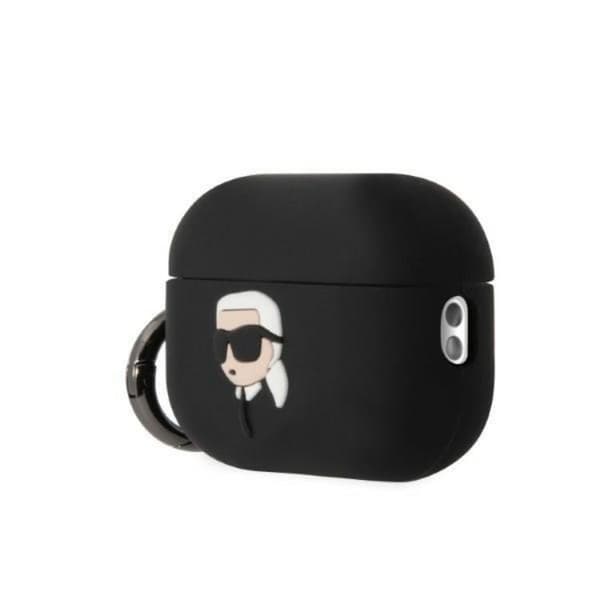 Karl Lagerfeld AirPods Pro 2 Skal Silicone Karl Head 3D - Svart