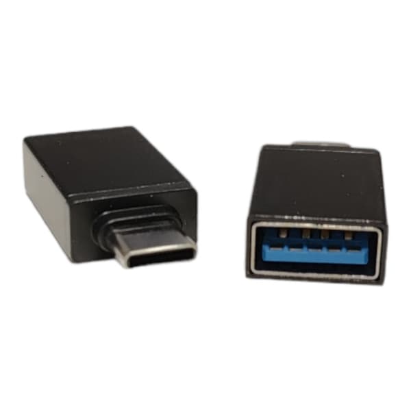 Adapterkontakt USB-A hona till USB-C hane, svart