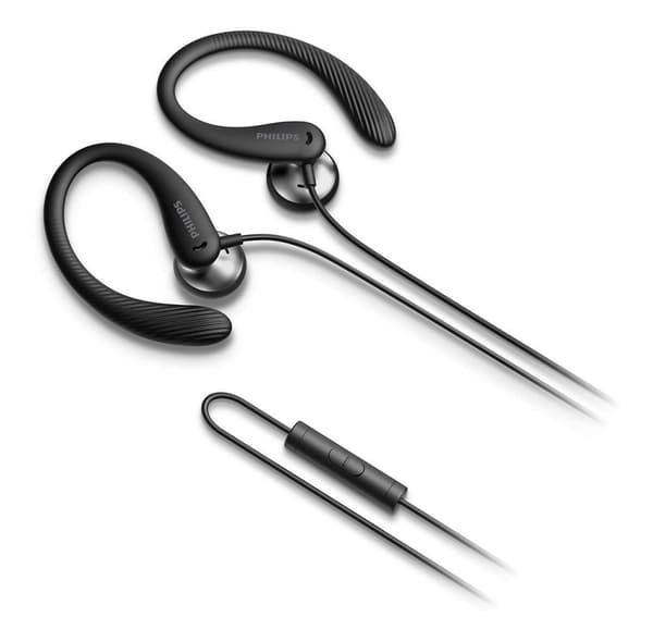 Philips TAA1105BK - Høretelefoner med mikrofon - ørepropper - over-øret - kablet - 3,5 mm stik - sort