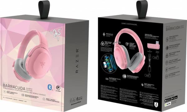 Razer RZ04-03790300-R3M1 kuulokkeet ja kuulokkeet langattomat pääranneke USB Type-C Bluetooth harmaa - vaaleanpunainen (RZ04-03790300-R3M1)