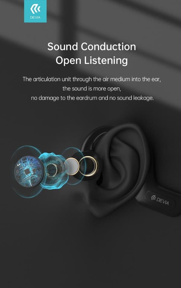 Devia Kintone Bluetooth Bone Conduction Sports Trådlös hörlurar