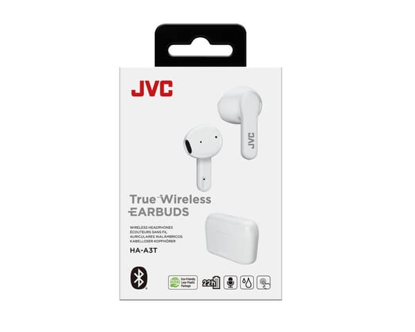 JVC HA-A3T Headset True Wireless Stereo (TWS) In-ear opkald/Musik Bluetooth Hvid
