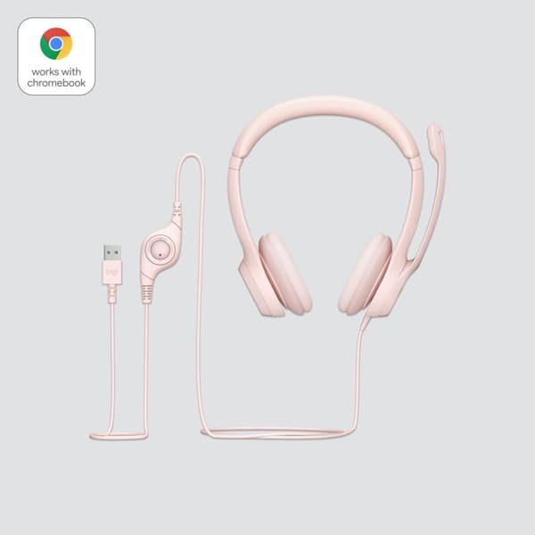 Logitech H390 Headset Kablet hovedbøjle Office/Call Center USB Type-A Pink