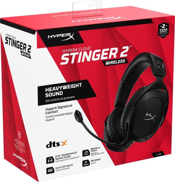 HyperX Cloud Stinger 2 Wireless - Gaming Headset. Produkttyp: Hörlurar Överföringsteknik: Trådlös. Rekommenderad användning: spel. Hörlursfrekvens: 10