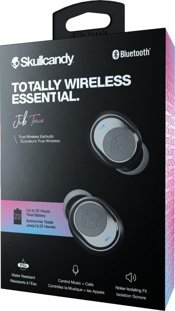 Skullcandy Jib True - True Wireless Headphones with Mic - In Ear - Bluetooth - Støjisolering - True Black (S2JTW-N740)