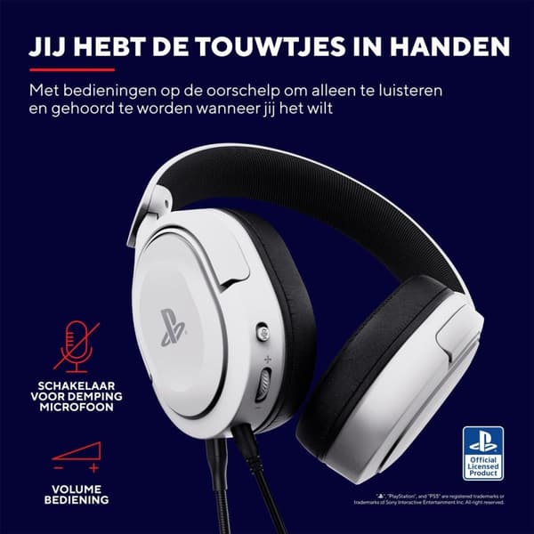 Trust GXT 498 Forta-hovedtelefoner Kablet hovedbånd Gaming Sort - Hvid (24716)