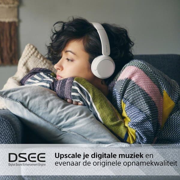 Sony WH-CH520 - Hovedtelefoner med mikrofon - on-ear - Bluetooth - trådløs - hvid (WHCH520W.CE7)