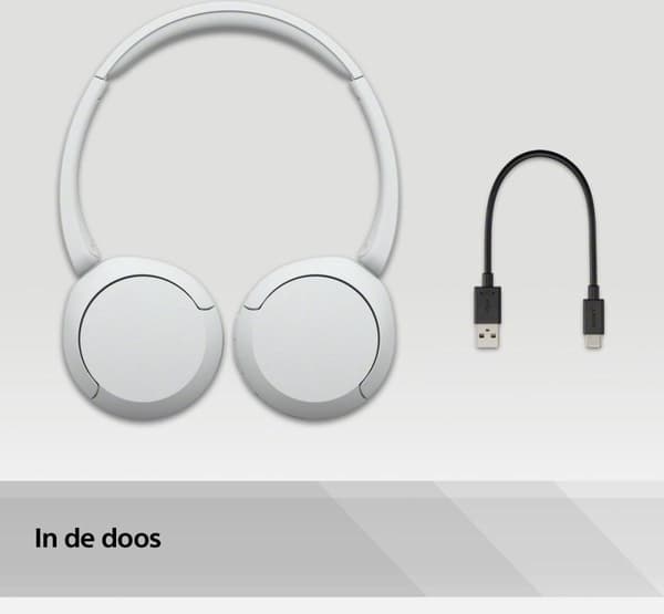 Sony WH-CH520 - Hovedtelefoner med mikrofon - on-ear - Bluetooth - trådløs - hvid (WHCH520W.CE7)